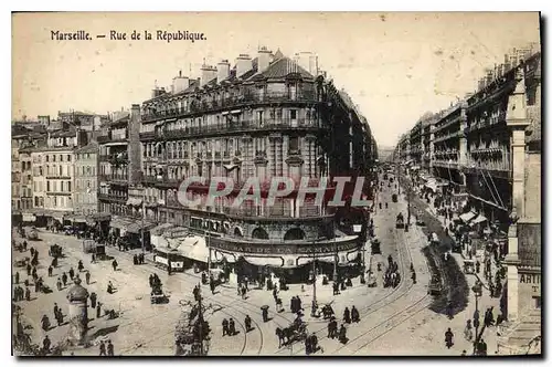 Cartes postales Marseille rue de la Republique