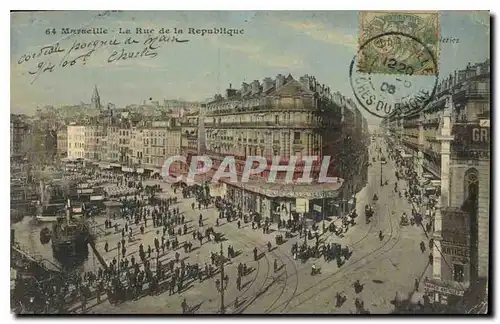 Cartes postales Marseille la rue de la Republique