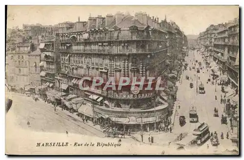 Cartes postales Marseille rue de la Republique