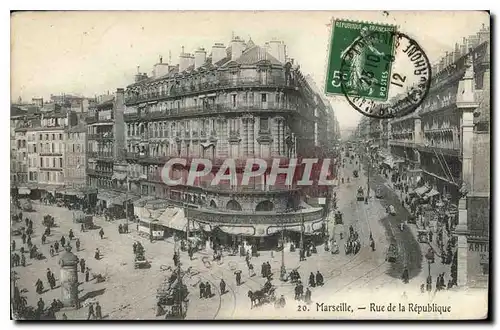 Cartes postales Marseille rue de la Republique