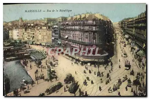 Cartes postales Marseille rue de la Republique