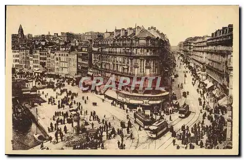 Cartes postales Marseille le Quai du Port et la rue de la Republique