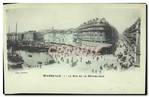 Cartes postales Marseille la rue de la Republique