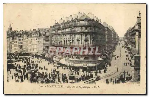 Cartes postales Marseille rue de la Republique