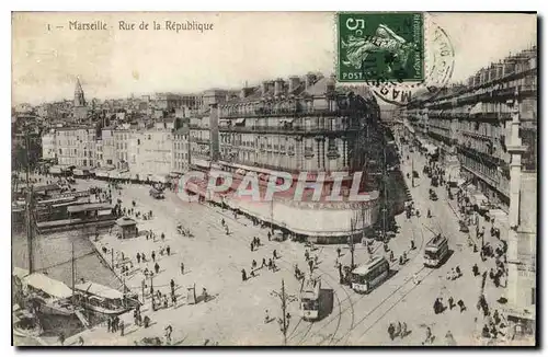 Cartes postales Marseille rue de la Republique