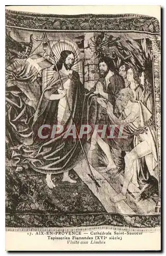 Cartes postales Aix en Provence Cathedrale Saint Sauveur Tapisseries Flamandes XVI siecle Visite aux Limbes