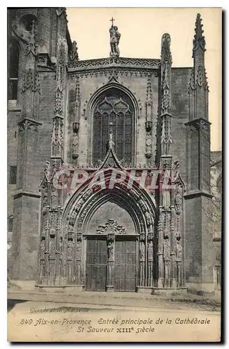 Cartes postales Aix en Provence Entree Principale de la Cathedrale St Sauveur XIII siecle