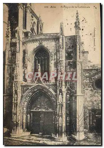 Cartes postales Aix Portique de la Cathedrale