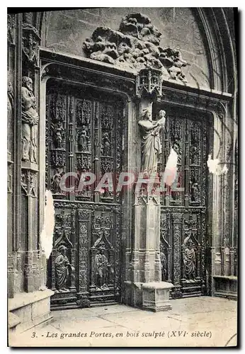 Cartes postales Les Grandes Portes en Bois Sculpte XVI siecle