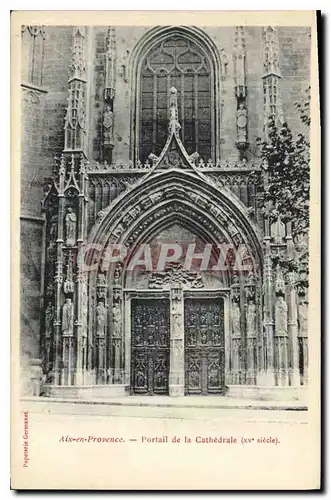 Ansichtskarte AK Aix en Provence Portail de la Cathedrale XV siecle