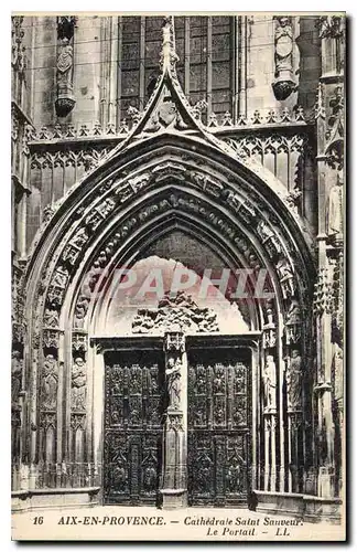 Ansichtskarte AK Aix en Provence Cathedrale Saint Sauveur le Portail