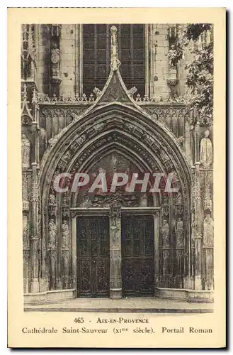 Ansichtskarte AK Aix en Provence Cathedrale Saint Sauveur XI siecle Portail Roman