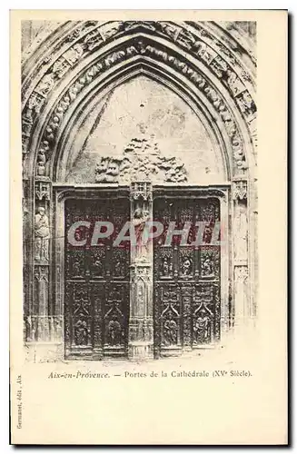 Ansichtskarte AK Aix en Provence Portes de la Cathedrale XV siecle