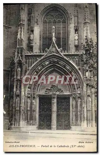 Ansichtskarte AK Aix en Provence Portail de la Cathedrale XV siecle