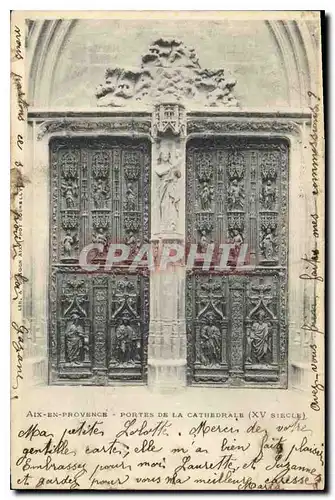 Ansichtskarte AK Aix en Provence Portes de la Cathedrale XV siecle