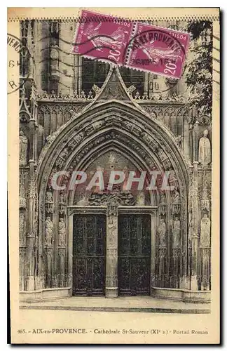 Ansichtskarte AK Aix en Provence Cathedrale St Sauveur XI s Portail Roman