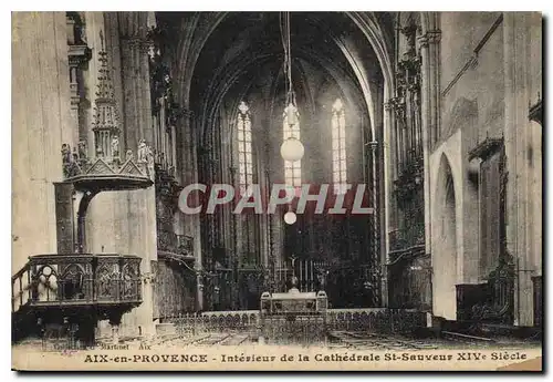 Cartes postales Aix en Provence Interieur de la Cathedrale St Sauveur XIV siecle
