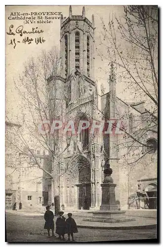 Ansichtskarte AK Aix en Provence Cathedrale St Sauveur XV siecle