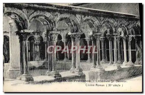 Ansichtskarte AK Aix en Provence Cathedrale St Sauveur Cloitre Roman XI siecle