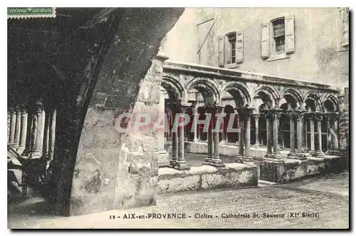 Cartes postales Aix en Provence Cloitre Cathedrale St Sauveur XI siecle