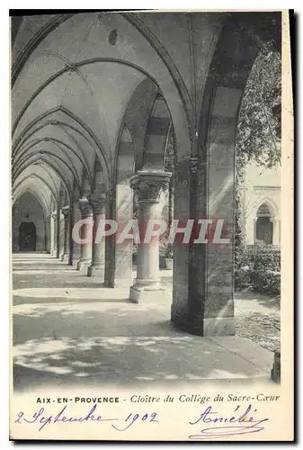 Cartes postales Aix en Provence Cloitre du College du Sacre Coeur