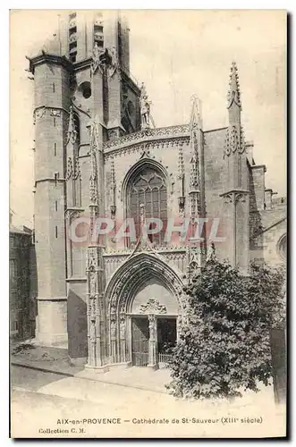 Ansichtskarte AK Aix en Provence Cathedrale de St Sauveur XIII siecle