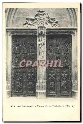 Cartes postales Aix en Provence Portes de la Cathedrale XV S