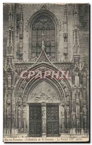 Ansichtskarte AK Aix en Provence Cathedrale de St Sauveur le Portail XV siecle