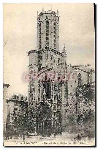 Ansichtskarte AK Aix en Provence la Cathedrale de St Sauveur XIII siecle