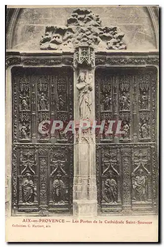 Cartes postales Aix en Provence les Portes de la Cathedrale Saint Sauveur