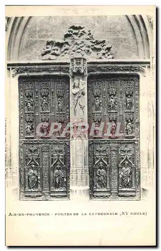 Cartes postales Aix en Provence Portes de la Cathedrale XV siecle