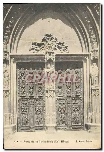 Cartes postales Aix Porte de la Cathedrale XV siecle
