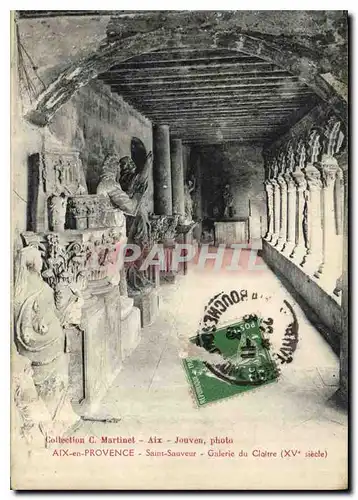 Cartes postales Aix en Provence Saint Sauveur Galerie du Cloitre XV siecle