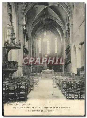 Cartes postales Aix en Provence Interieur de la Cathedrale St Sauveur XIII siecle
