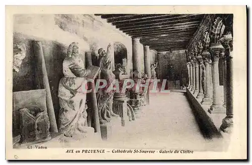 Cartes postales Aix en Provence Cathedrale St Sauveur Galerie du Cloitre