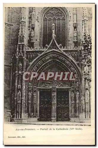 Ansichtskarte AK Aix en Provence Portail de la Cathedrale XV siecle