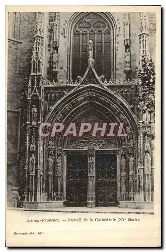 Cartes postales Aix en Provence Portail de la Cathedrale XV siecle