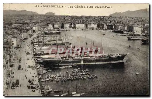 Cartes postales Marseille vue generale du Vieux Port