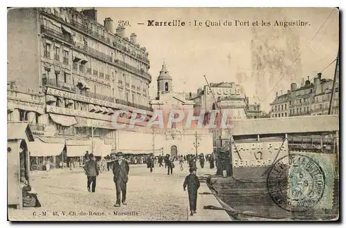 Cartes postales Marseille le Quai du Port et les Augustins