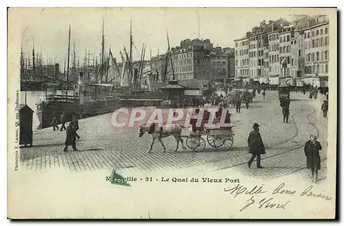 Ansichtskarte AK Marseille le Quai du Vieux Port