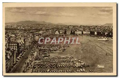 Cartes postales Marseille le Vieux Port vu du Pont transbordeur