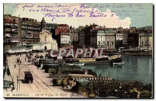 Cartes postales Marseille vue sur le Quai des Belges