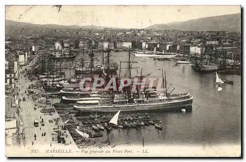 Cartes postales Marseille vue generale du Vieux Port