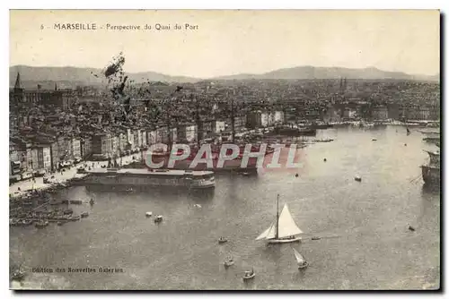 Cartes postales Marseille Perspective du Quai du Port