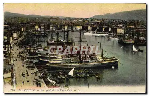 Cartes postales Marseille vue generale du Vieux Port