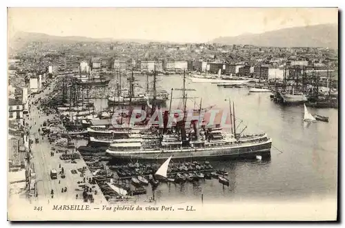 Cartes postales Marseille vue generale du Vieux Port