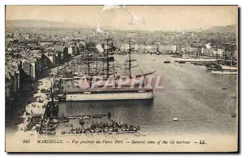 Cartes postales Marseille vue generale du Vieux Port