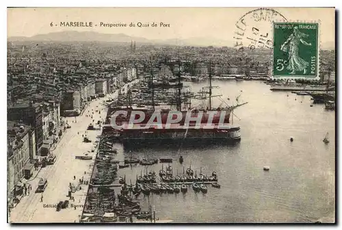 Cartes postales Marseille perspective du Quai de Port