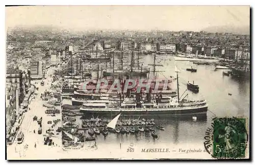 Cartes postales Marseille vue generale du Vieux Port