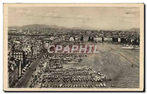 Ansichtskarte AK Marseille le Vieux Port vu du Pont Transbordeur